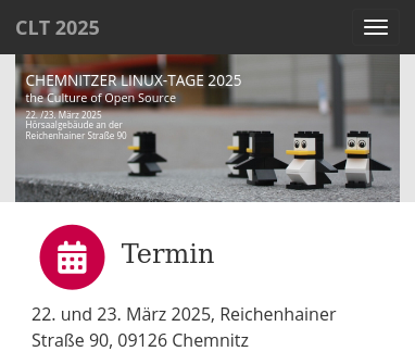 Hier geht es zur Infoseite der Chemnitzer Linux Tage